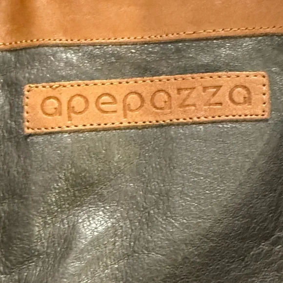 Apepazza Italian Leather Lace Up Knee High Tan EU 40 US 9 - Picture 3 of 11